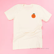 Pocket Fruit (Front) w/ Group of Smiley Fruit (Back) - Unisex Tee Little Mama Shirt Shop