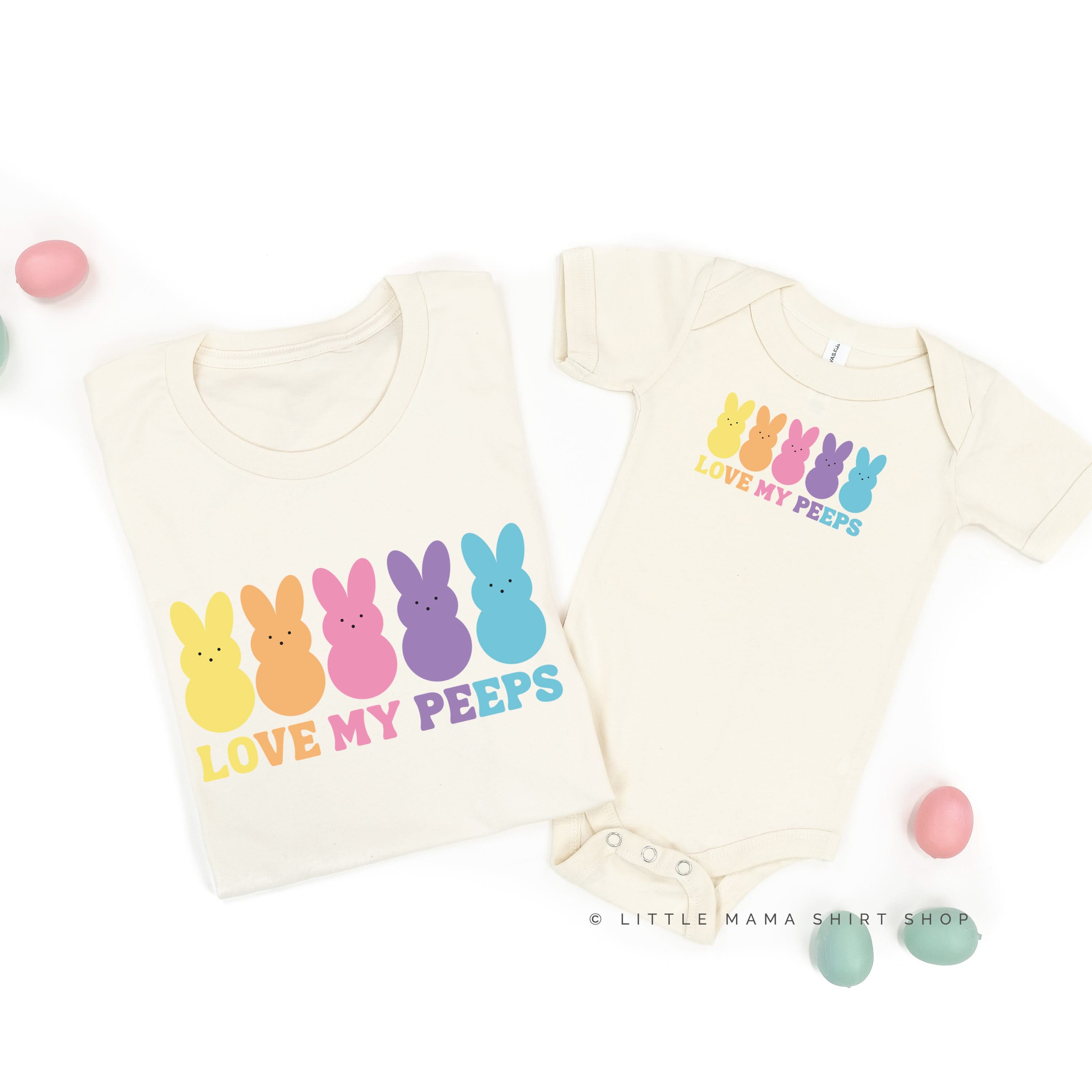 Love My Peeps - Neon - Set of 2 Tees Little Mama Shirt Shop