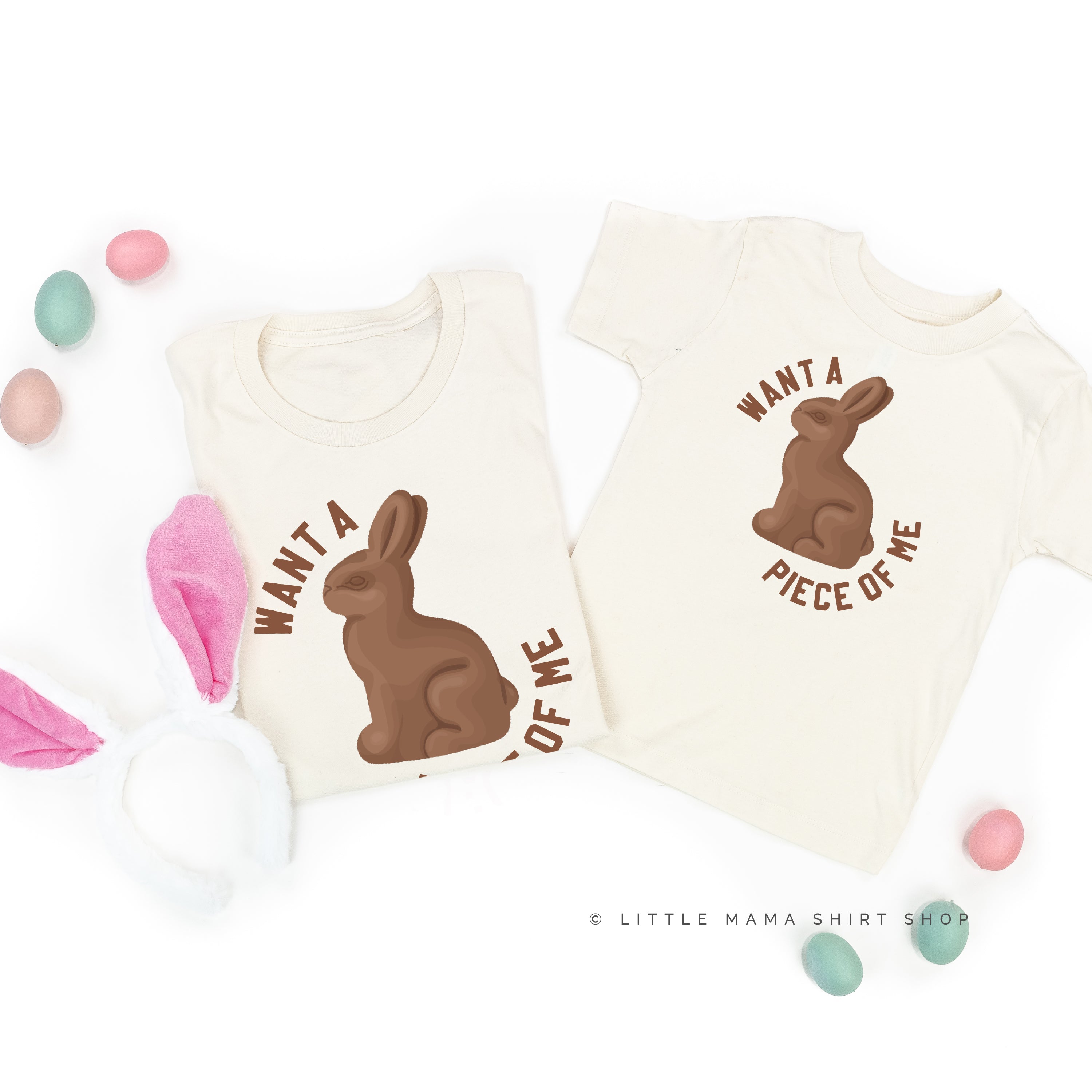 Want A Piece Of Me - Set of 2 Tees Little Mama Shirt Shop