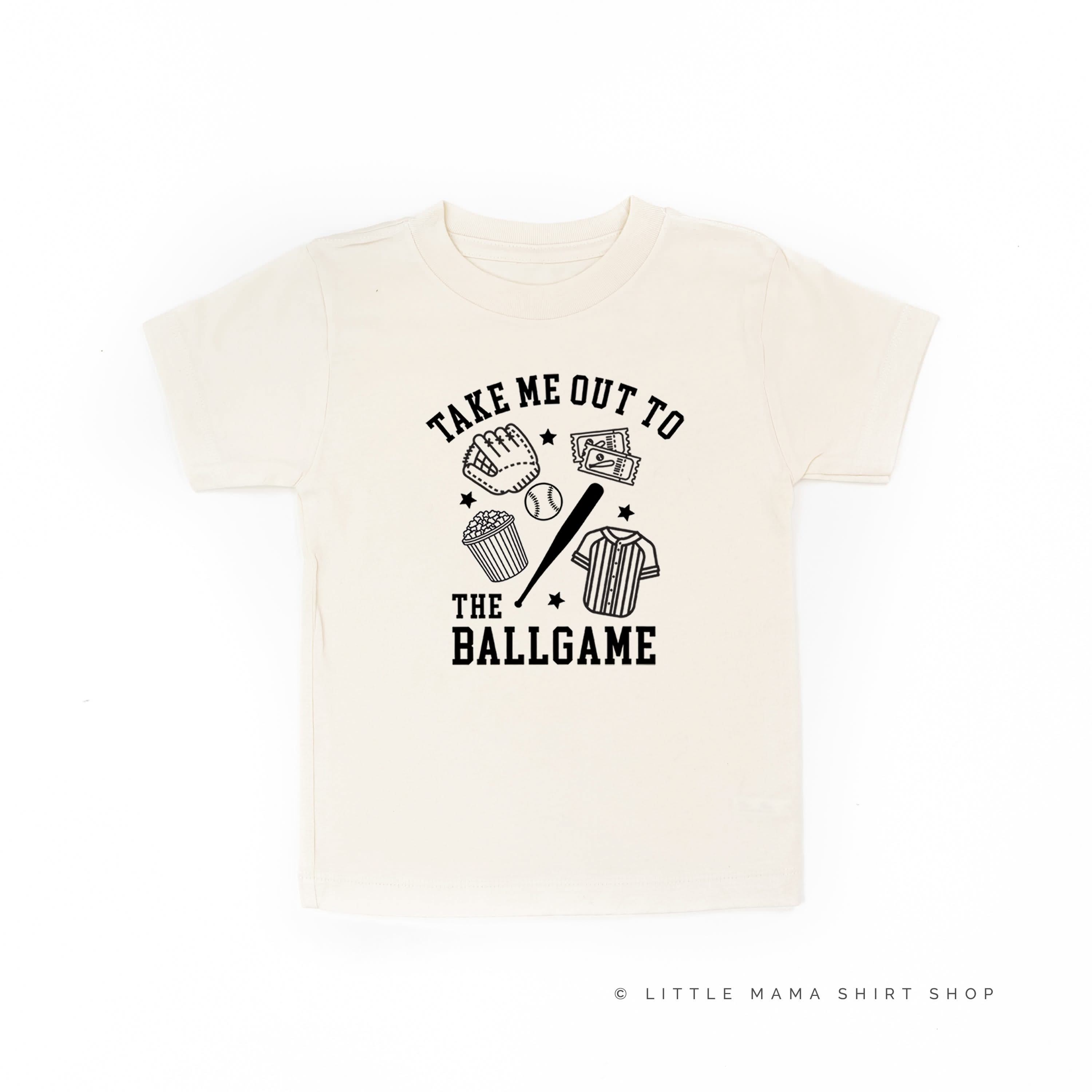 Take Me Out to the Ballgame - Short Sleeve Child Shirt Little Mama Shirt Shop