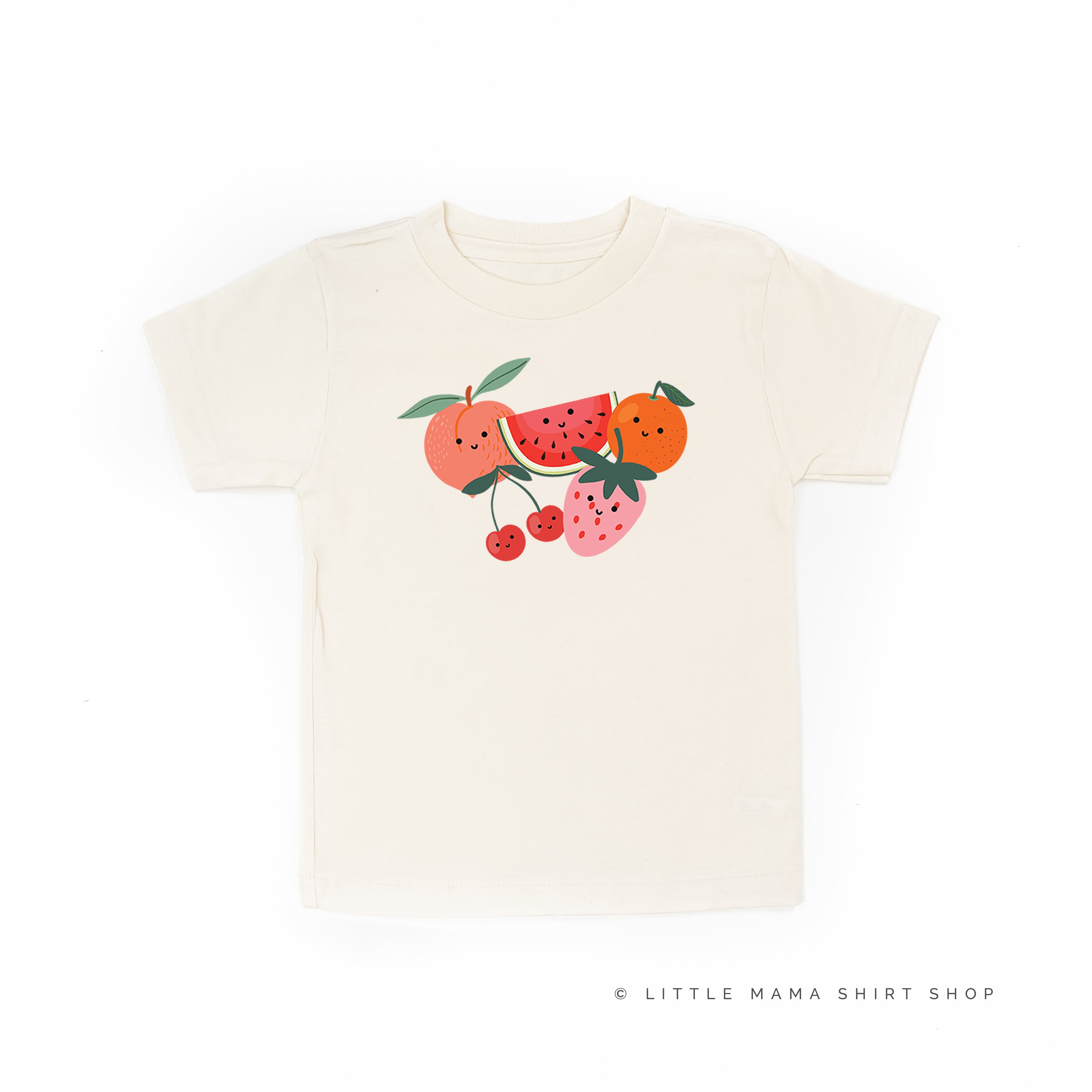 Group of Smiley Fruit - Short Sleeve Child Tee Little Mama Shirt Shop
