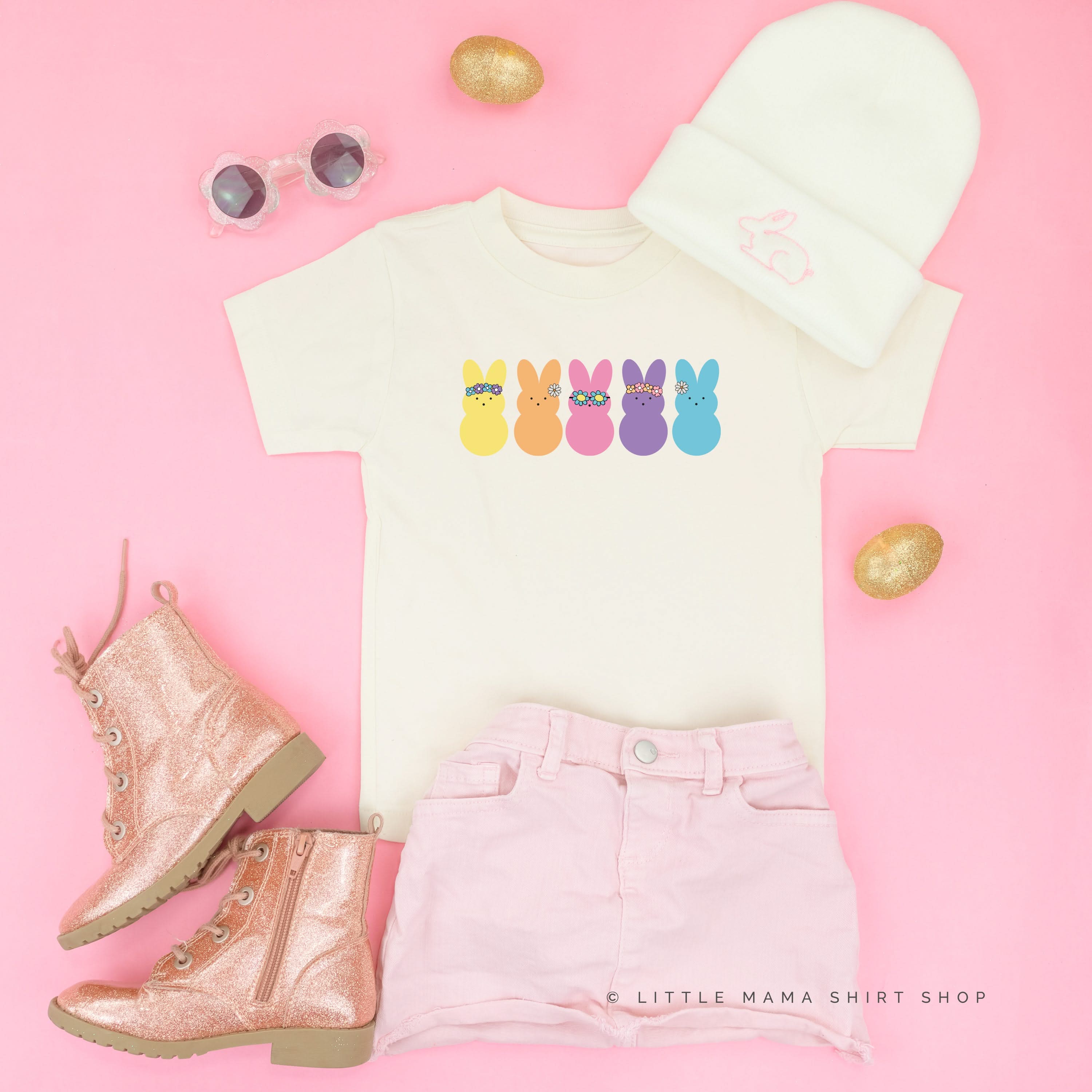 Floral Headband Neon Peeps - Child Tee Little Mama Shirt Shop