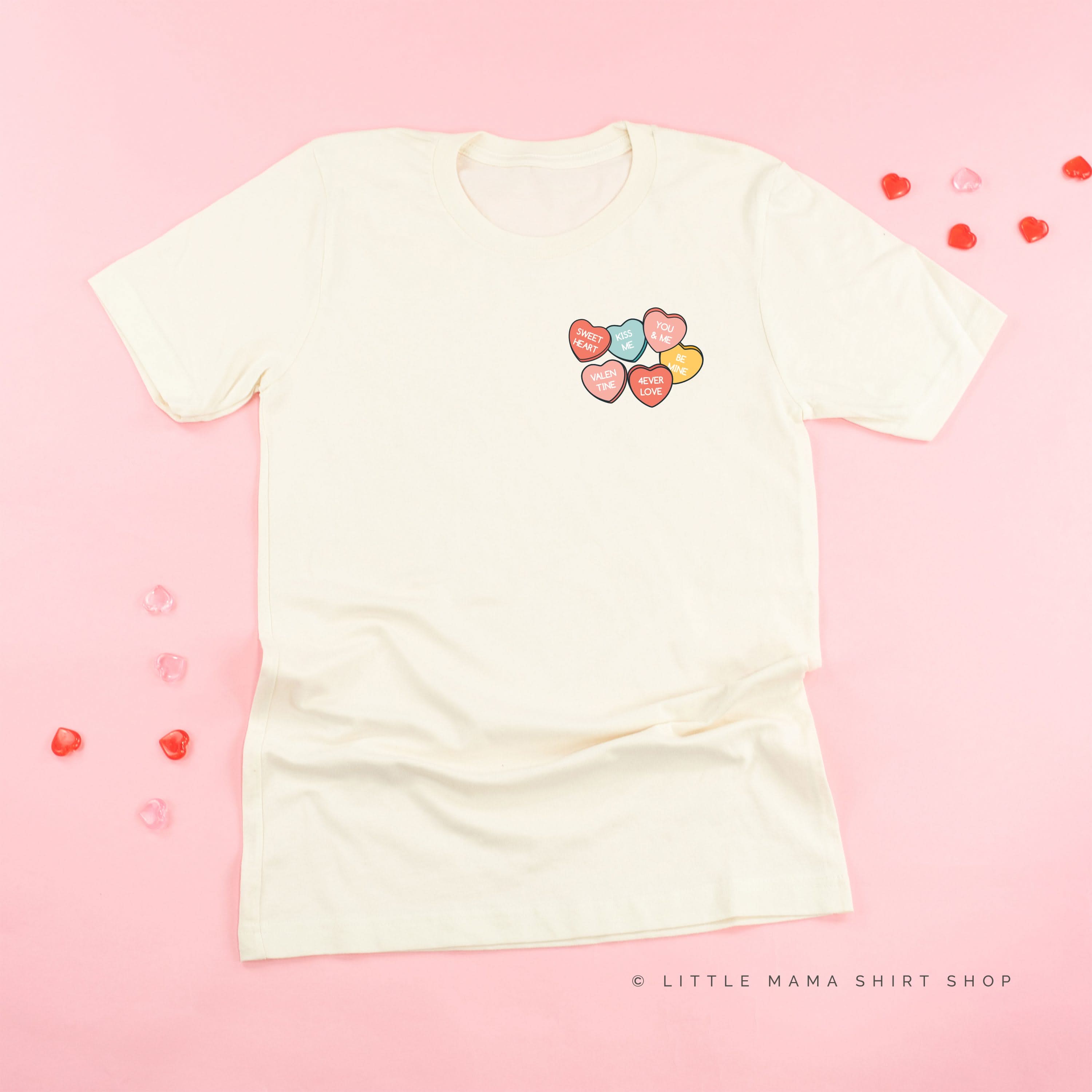 Conversation Hearts - Unisex Tee Little Mama Shirt Shop