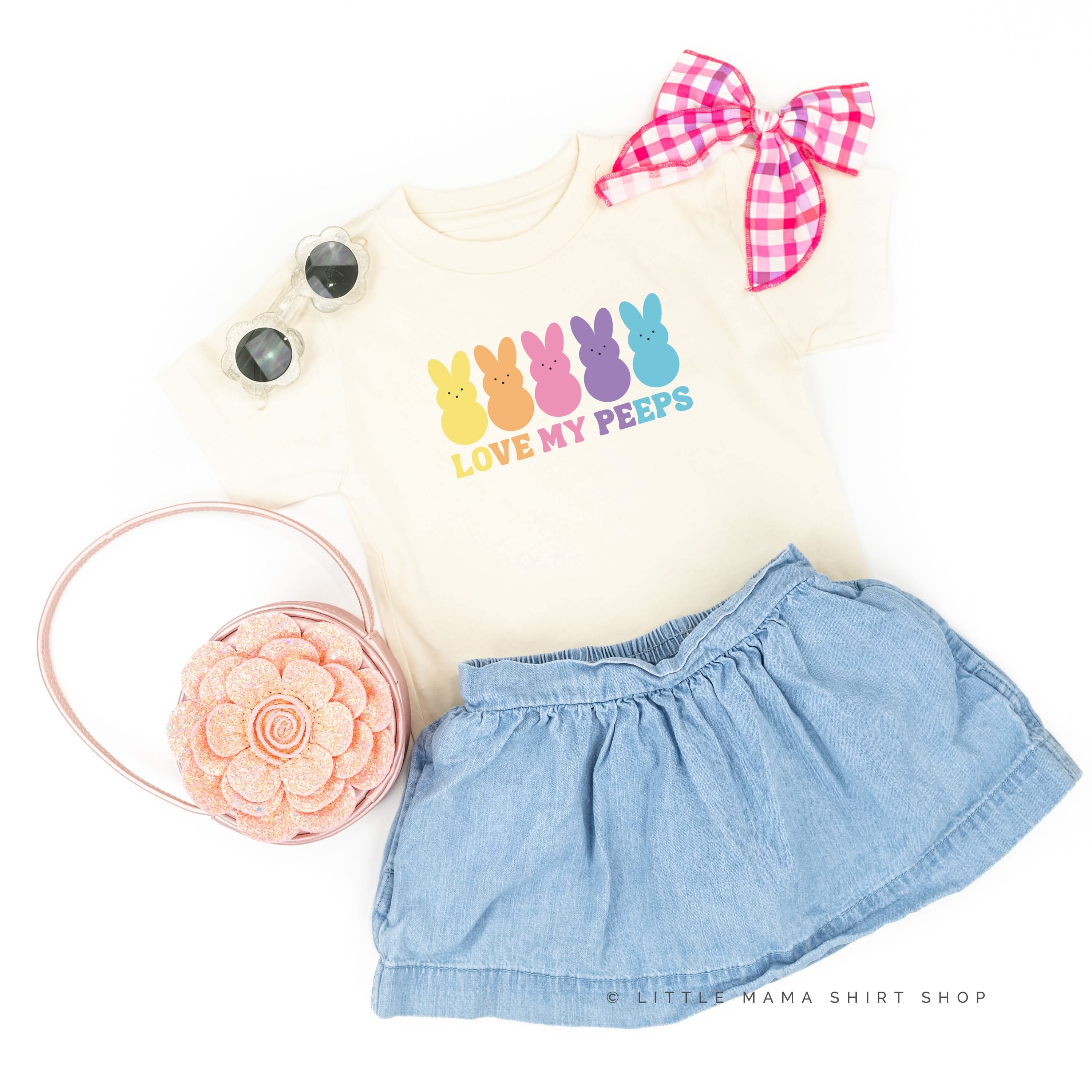Love My Peeps - Neon - Child Tee Little Mama Shirt Shop