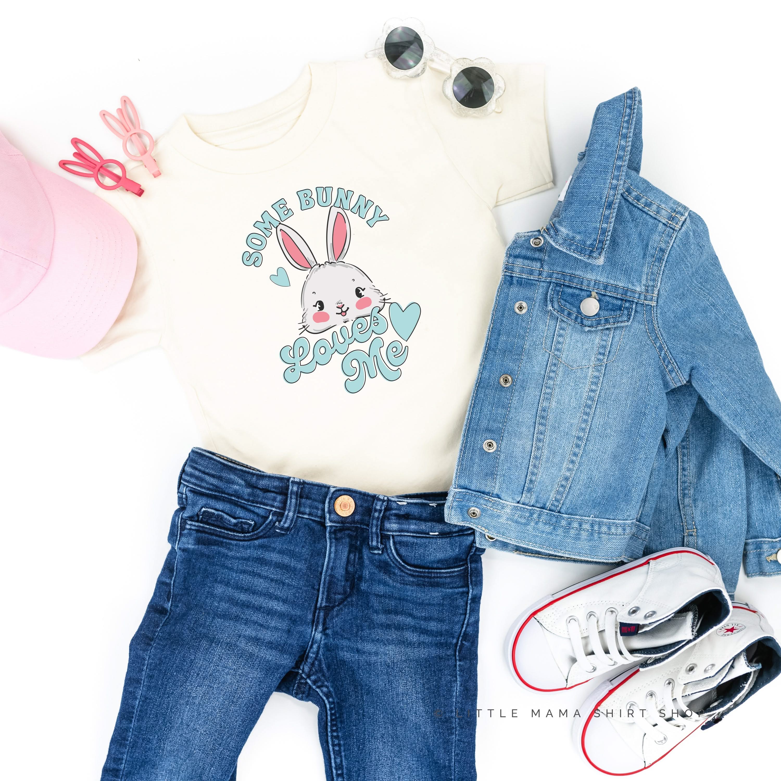 Some Bunny Loves Me - Child Tee Little Mama Shirt Shop