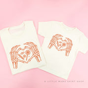 Skeleton Heart Hands - Set of 2 Matching Tees