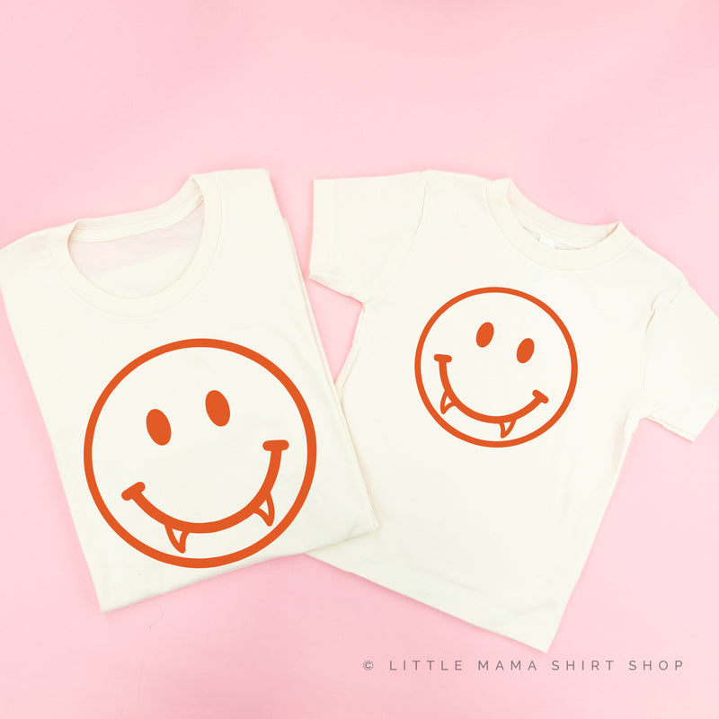 VAMPIRE SMILEY FACE - Set of 2 Unisex Tees