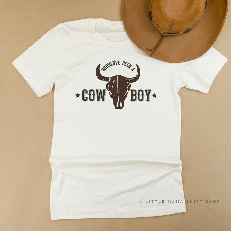 Should've Been a Cowboy - Distressed Design - Unisex Tee