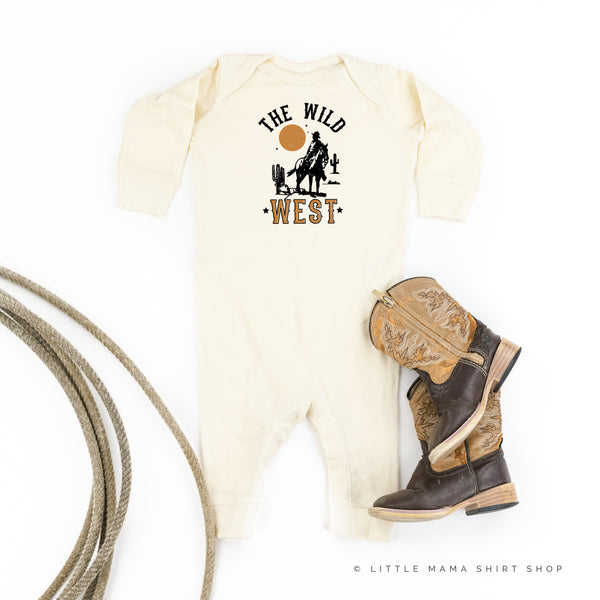 THE WILD WEST - Distressed Design - One Piece Baby Sleeper