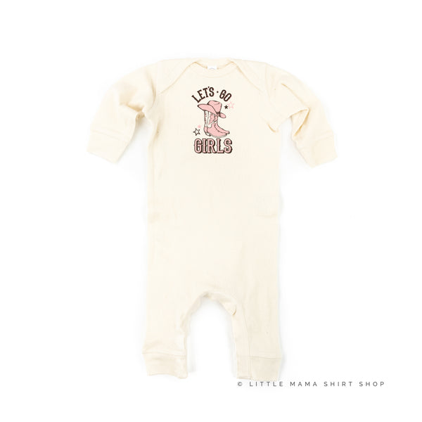 Let's Go Girls - (Cowgirl) - One Piece Baby Sleeper