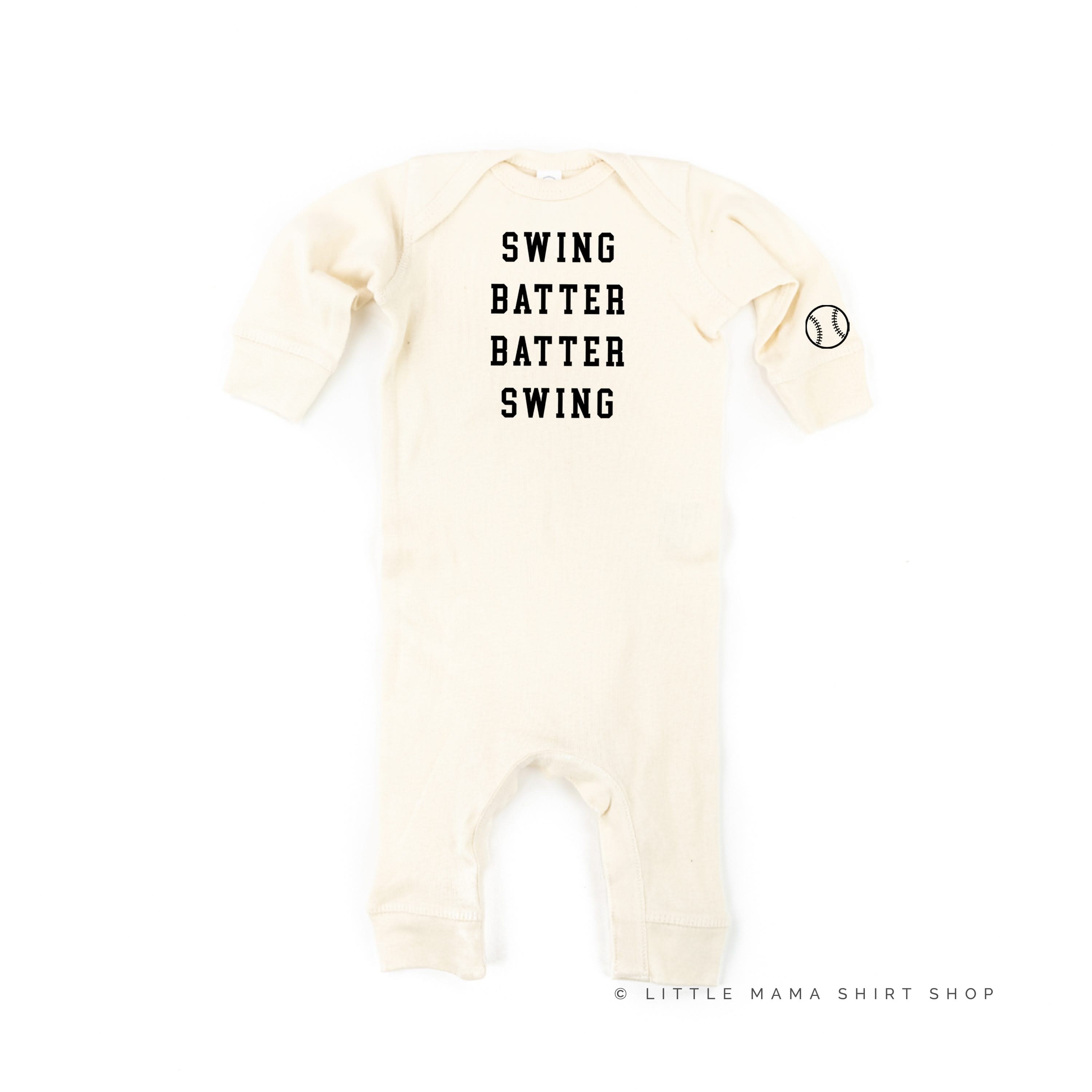 Swing Batter Batter Swing (wd) - Baby Sleeper Little Mama Shirt Shop