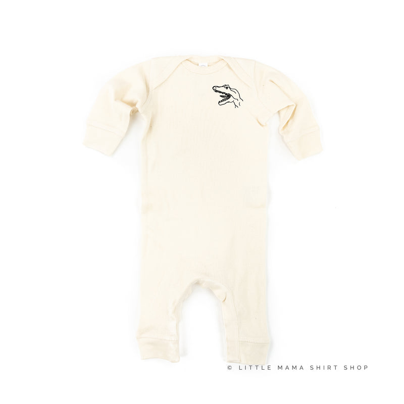 Dinosaur Head - Pocket Design - One Piece Infant Sleeper