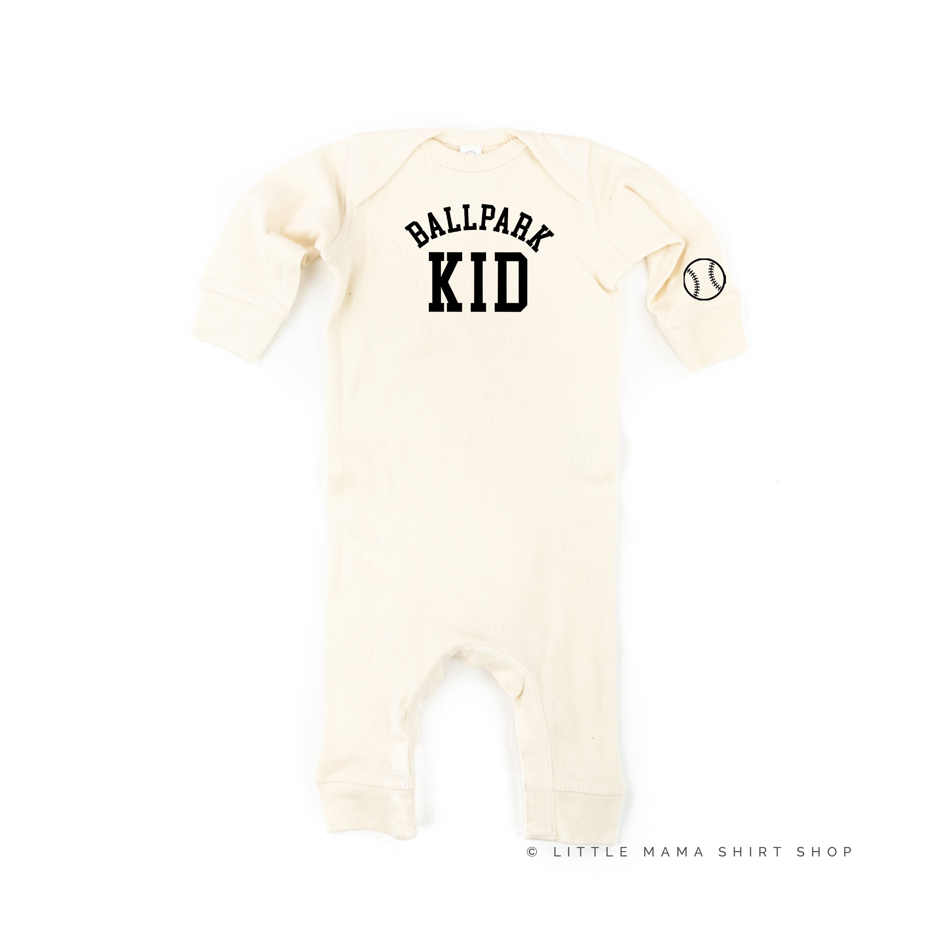 Ballpark Kid (wd) - Baby Sleeper Little Mama Shirt Shop