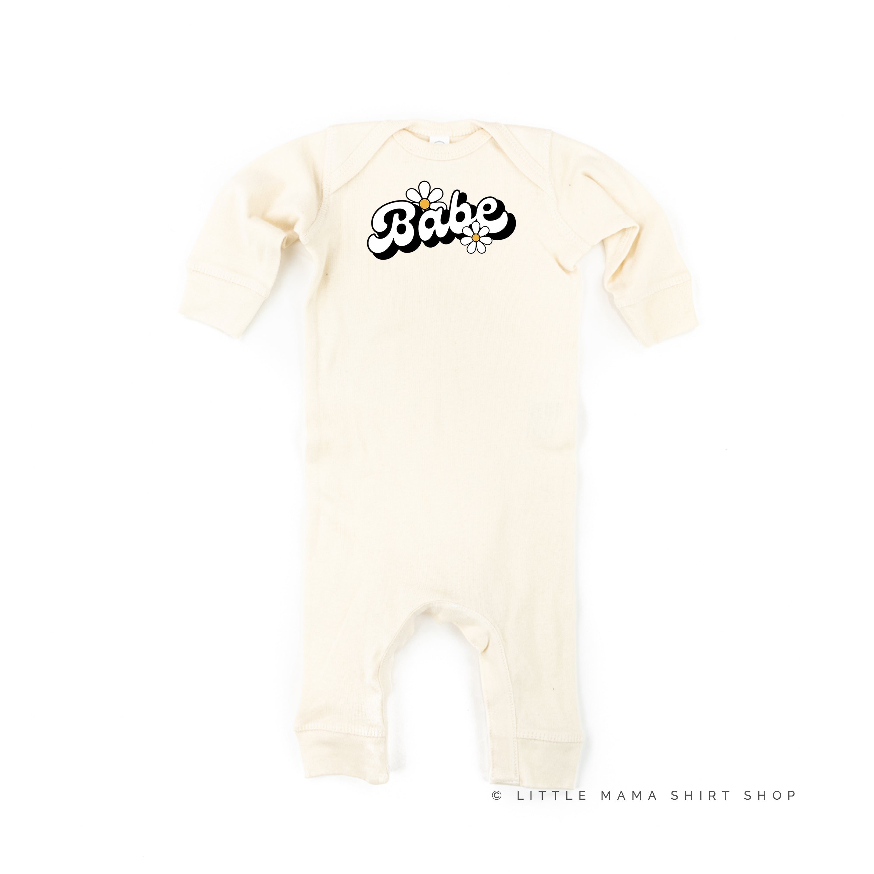 Dasiy - Babe - w/ Full Daisy on Back - Baby Sleeper Little Mama Shirt Shop