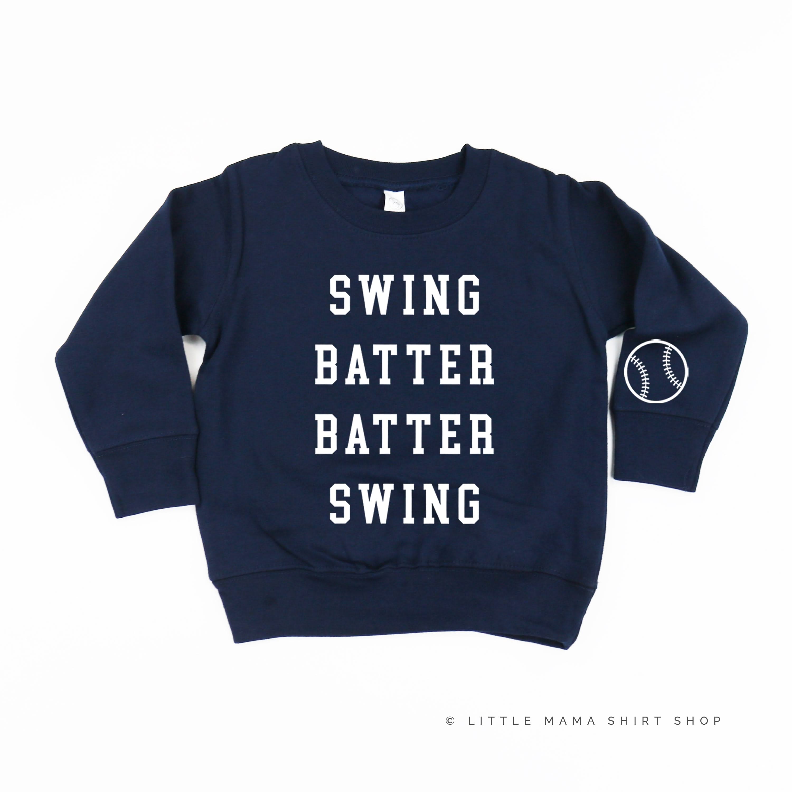 Swing Batter Batter Swing (wd) - Child Sweater Little Mama Shirt Shop