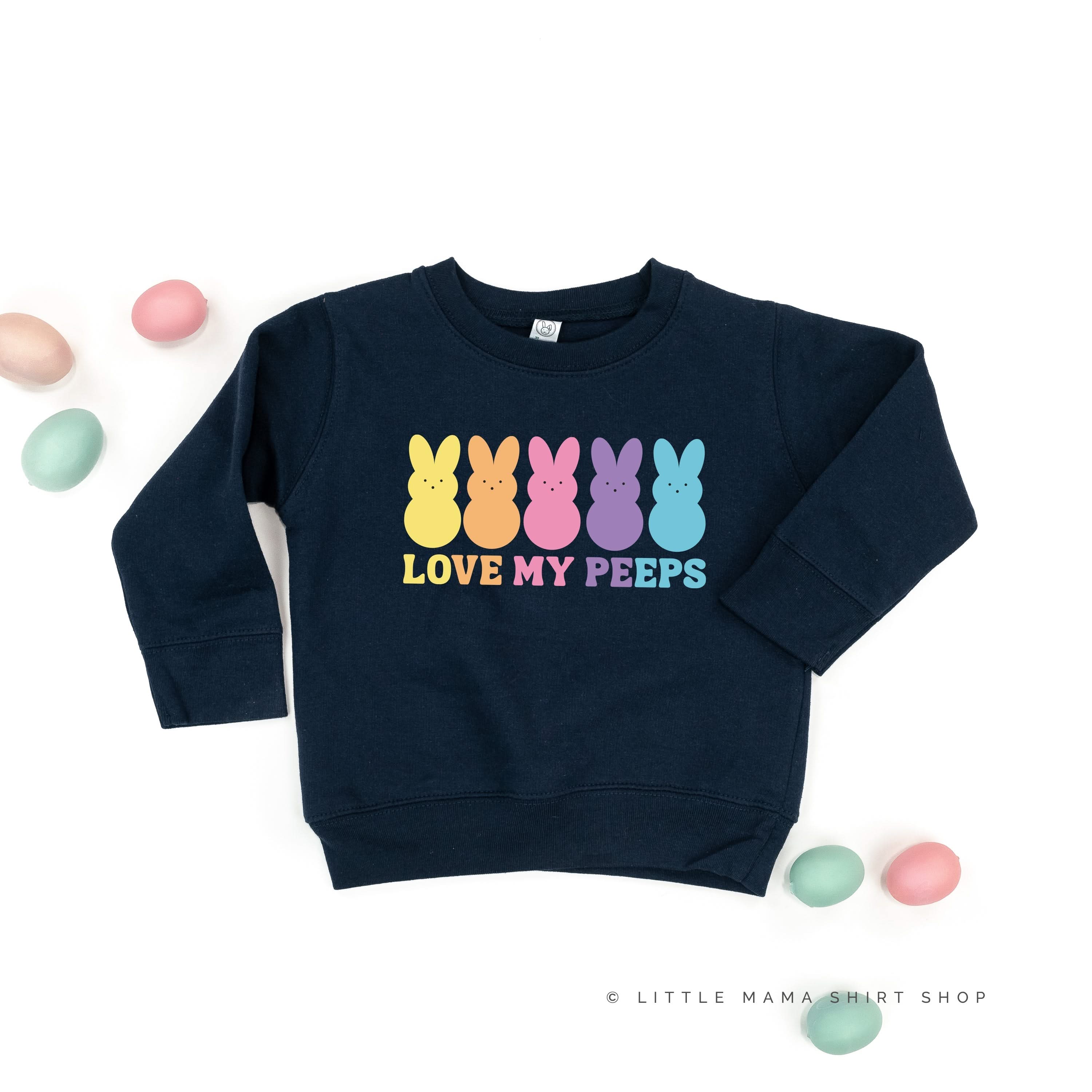 Love My Peeps - Neon - Child Sweater Little Mama Shirt Shop