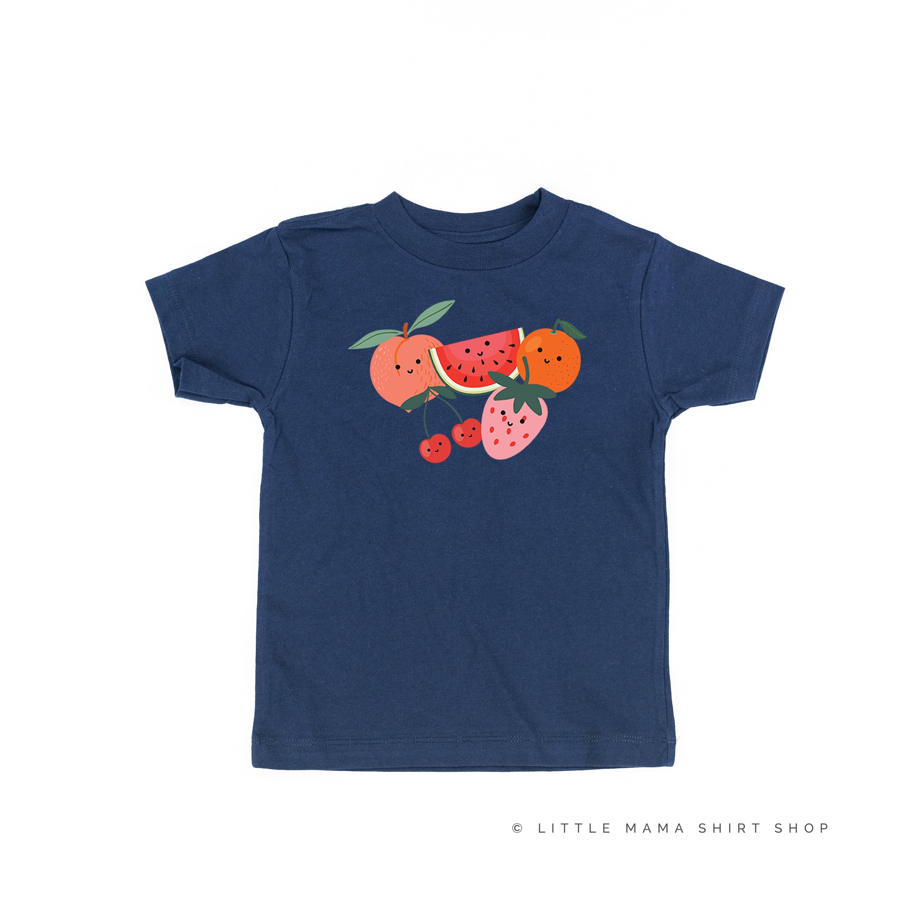 Group of Smiley Fruit - Short Sleeve Child Tee Little Mama Shirt Shop