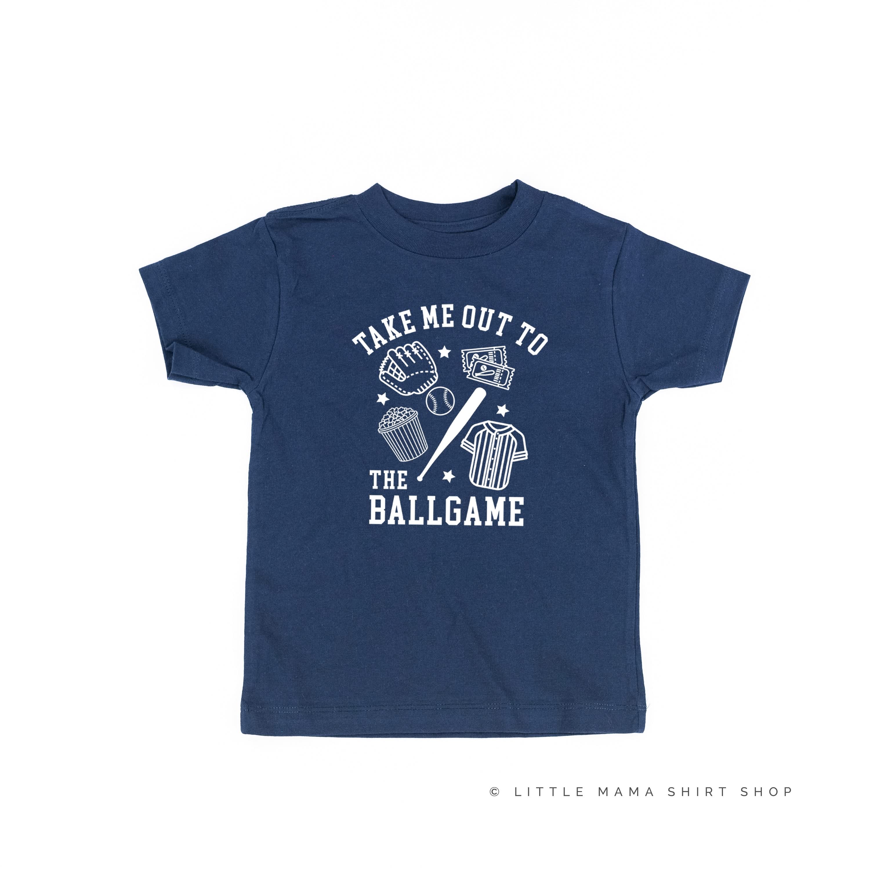 Take Me Out to the Ballgame - Short Sleeve Child Shirt Little Mama Shirt Shop