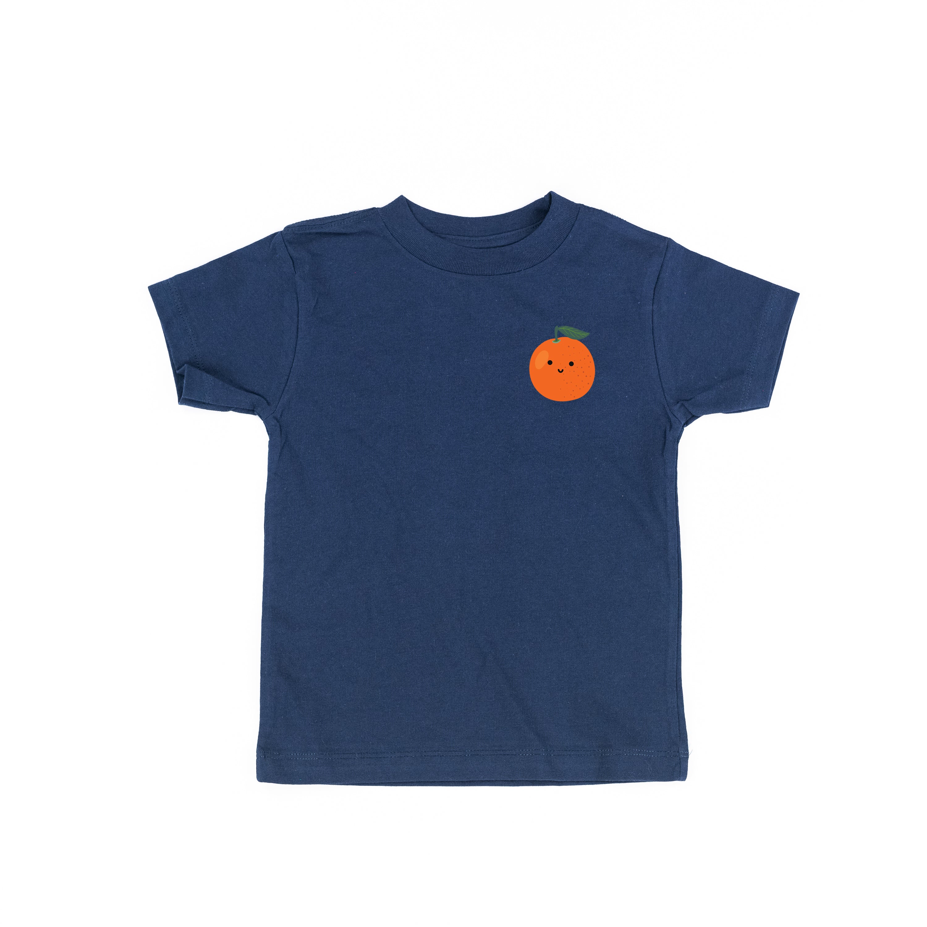 Pocket Fruit (Front) w/ Group of Smiley Fruit (Back) - Short Sleeve Child Tee Little Mama Shirt Shop