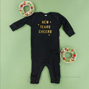 New Years Cheers - Block Font - Baby Sleeper Little Mama Shirt Shop