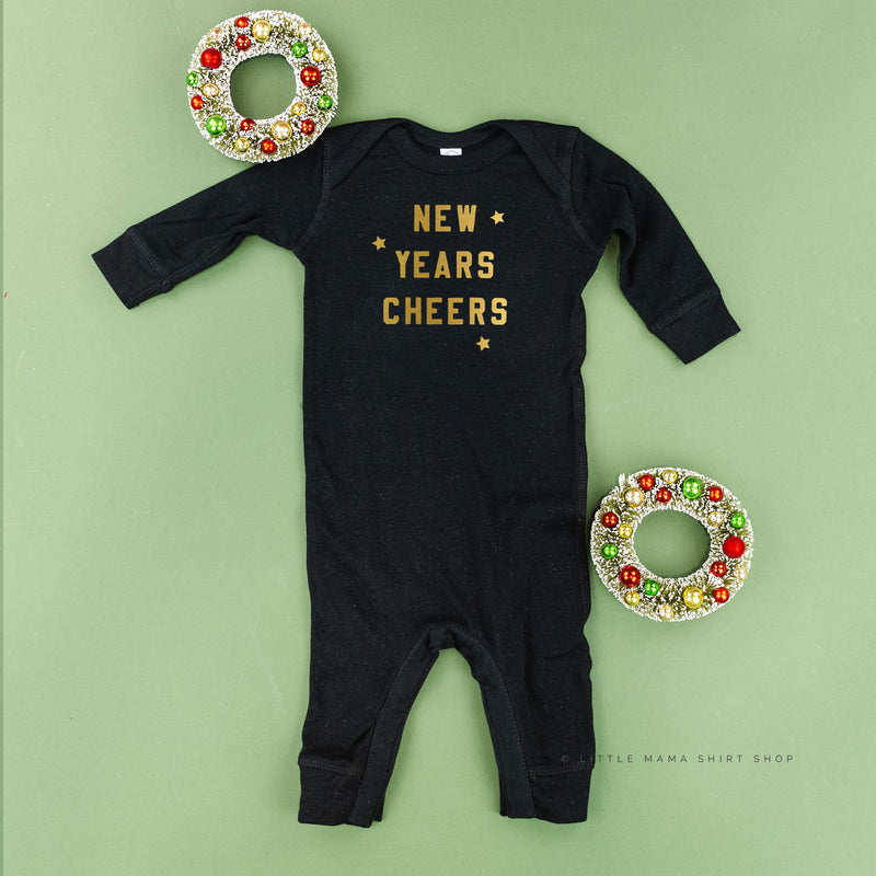 New Years Cheers - Block Font - Baby Sleeper