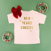 New Years Cheers - Block Font - Child Tee Little Mama Shirt Shop