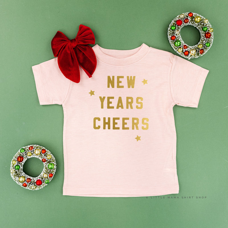 New Years Cheers - Block Font - Child Tee