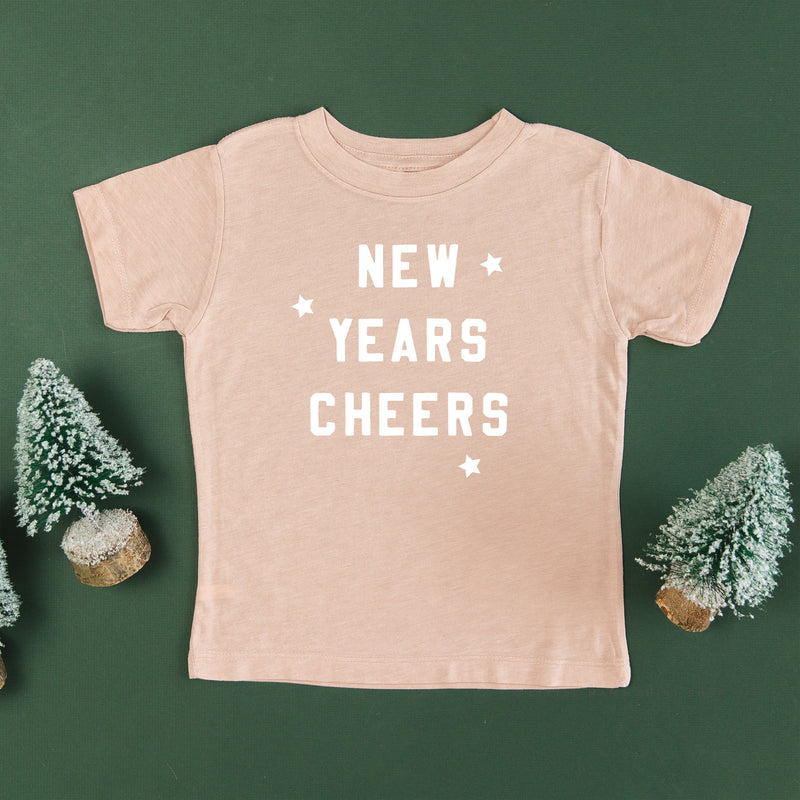 New Years Cheers - Block Font - Child Tee