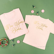 New Years Cheers - Stars/Script - Set of 2 Unisex Tees Little Mama Shirt Shop