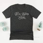 New Years Cheers - Stars/Script - Unisex Tee Little Mama Shirt Shop