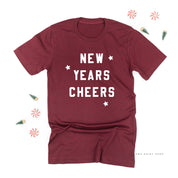 New Years Cheers - Block Font - Unisex Tee Little Mama Shirt Shop