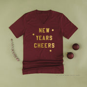 New Years Cheers - Block Font - Unisex Tee Little Mama Shirt Shop