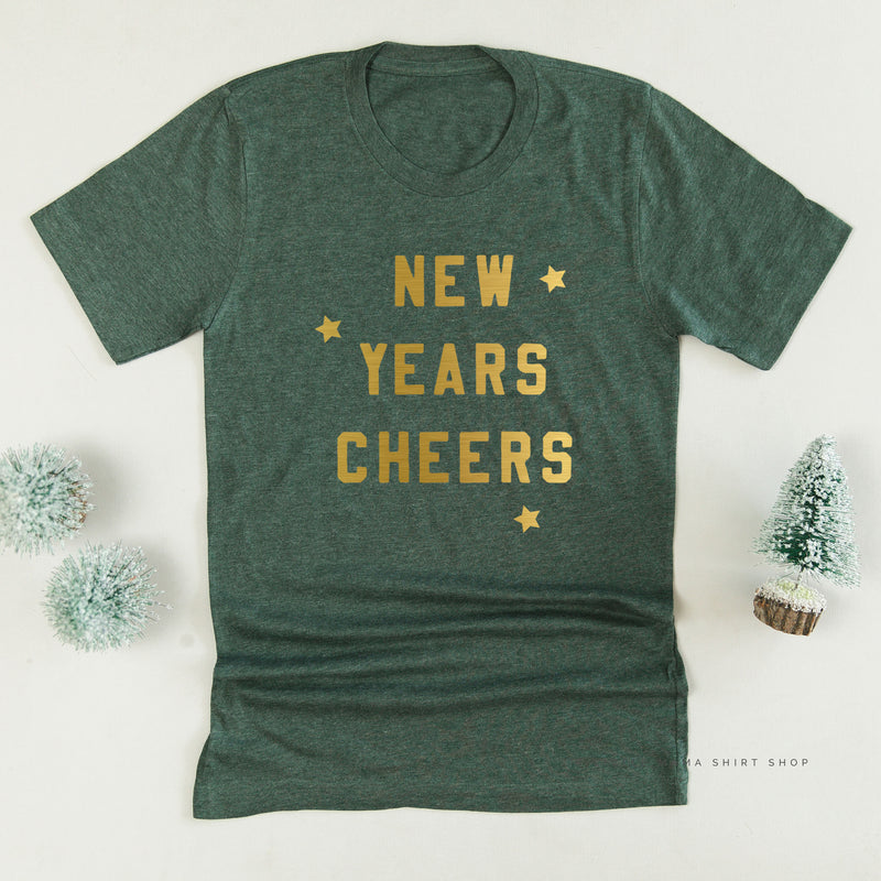 New Years Cheers - Block Font - Unisex Tee