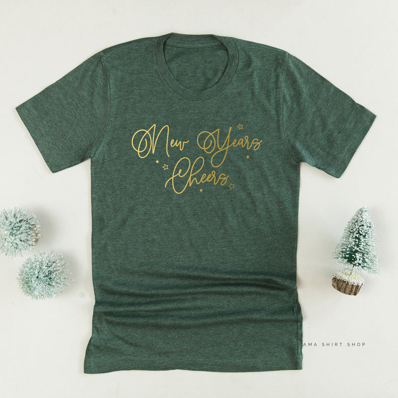 New Years Cheers - Stars/Script - Unisex Tee