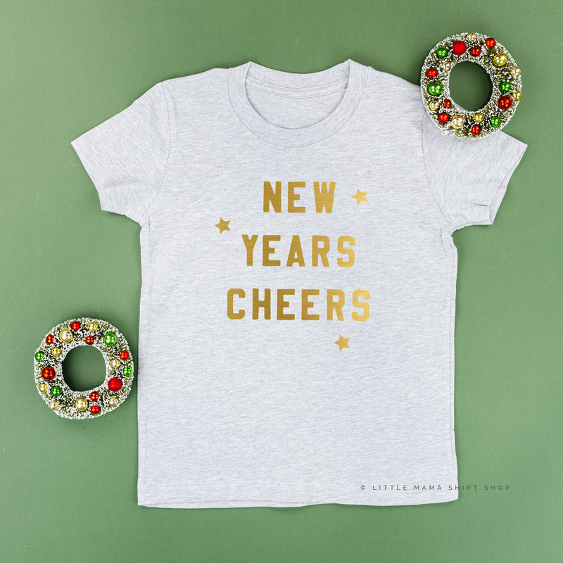 New Years Cheers - Block Font - Child Tee