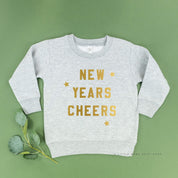 New Years Cheers - Block Font - Child Sweater Little Mama Shirt Shop