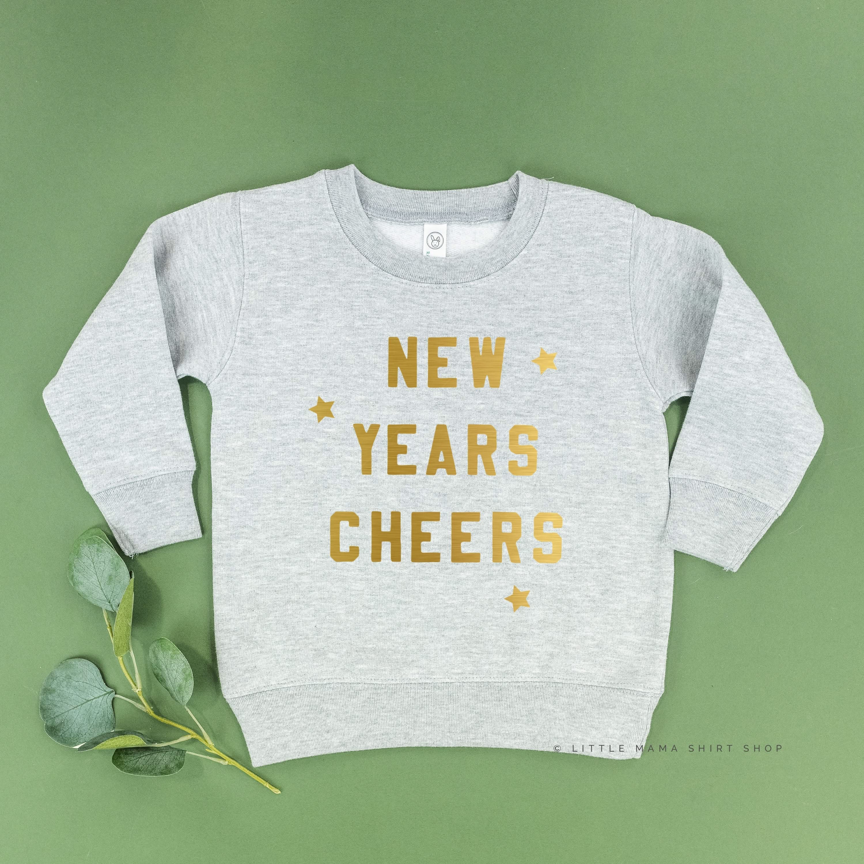New Years Cheers - Block Font - Child Sweater Little Mama Shirt Shop