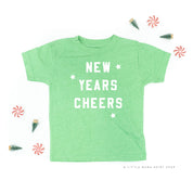 New Years Cheers - Block Font - Child Tee Little Mama Shirt Shop