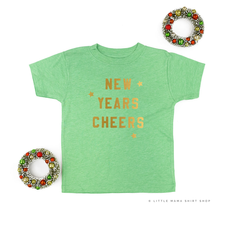 New Years Cheers - Block Font - Child Tee