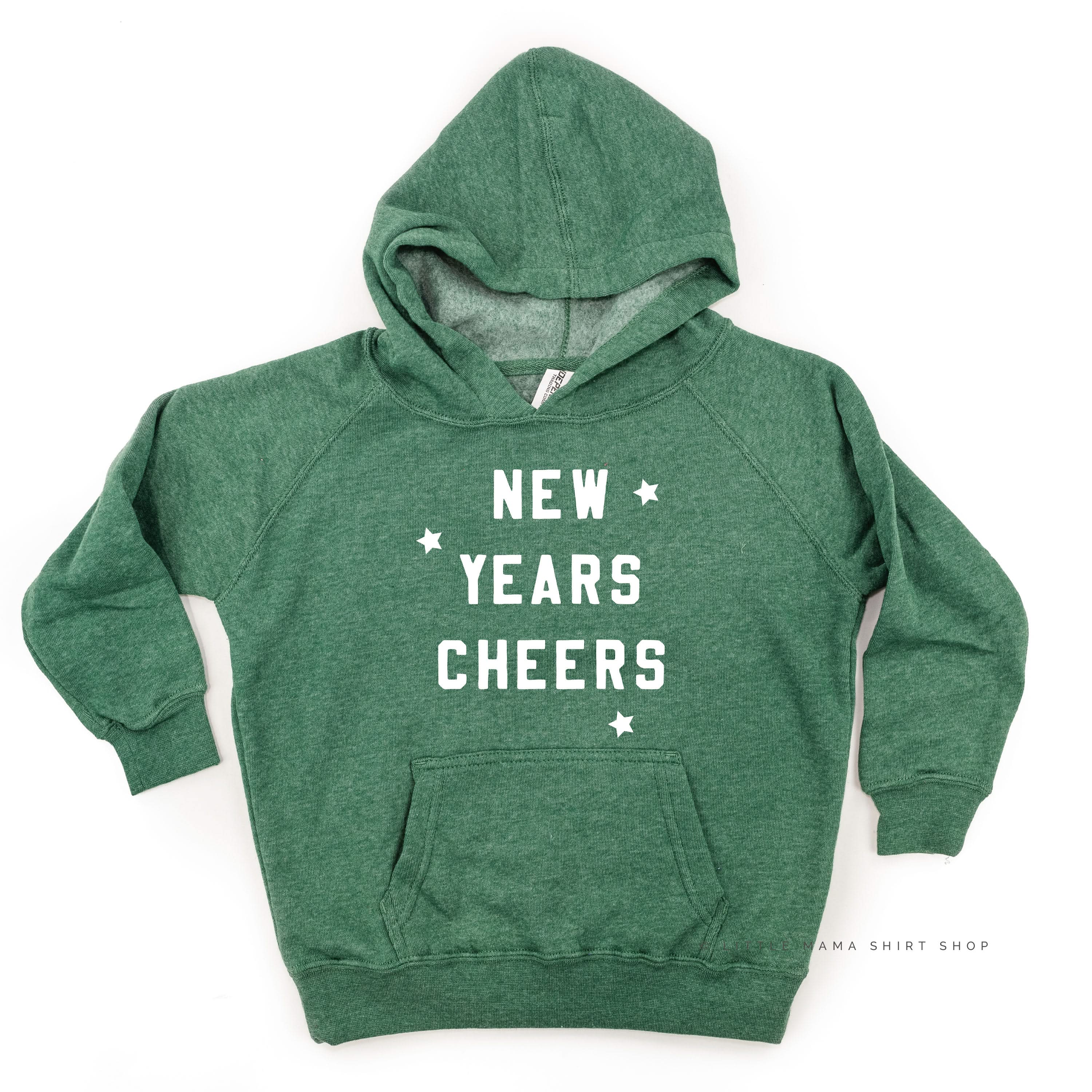 New Years Cheers - Block Font - Child HOODIE Little Mama Shirt Shop LLC