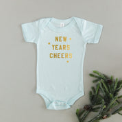 New Years Cheers - Block Font - Child Tee Little Mama Shirt Shop