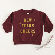 New Years Cheers - Block Font - Child Sweater Little Mama Shirt Shop