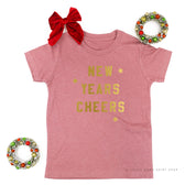 New Years Cheers - Block Font - Child Tee Little Mama Shirt Shop