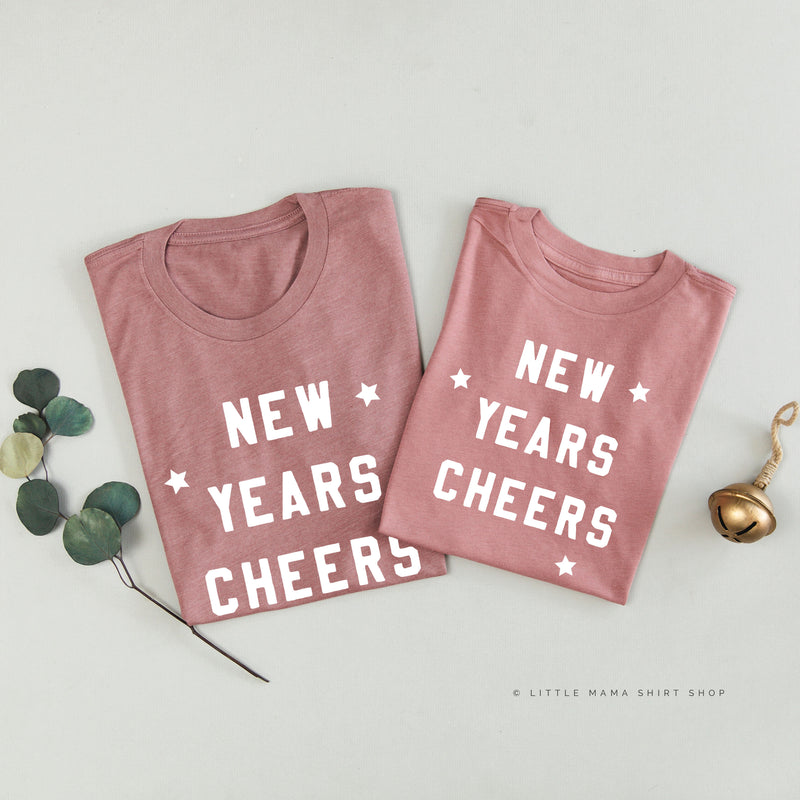 New Years Cheers - Block Font - Set of 2 Unisex Tees