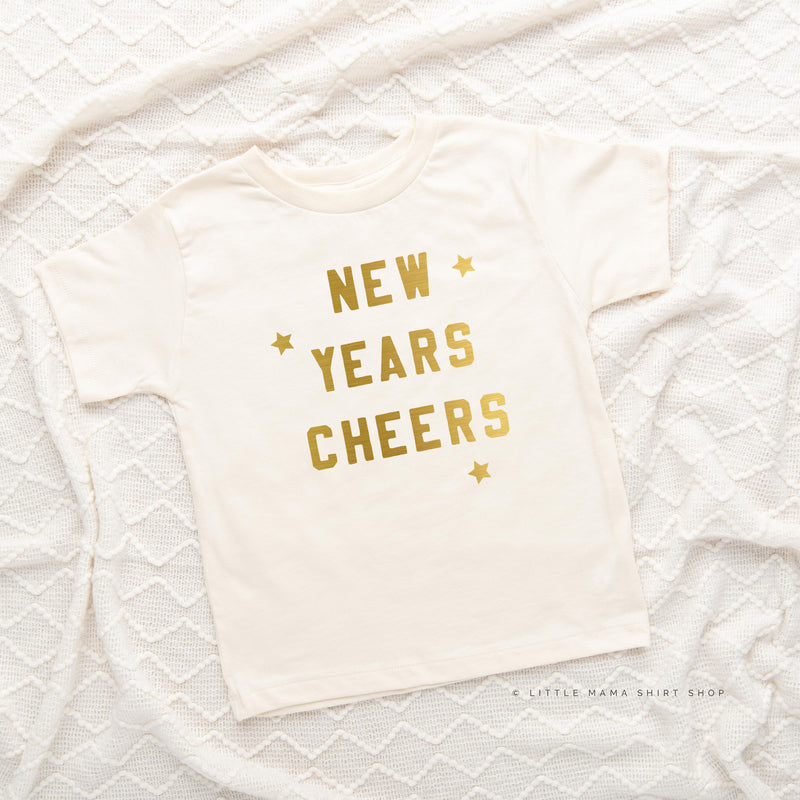 New Years Cheers - Block Font - Child Tee