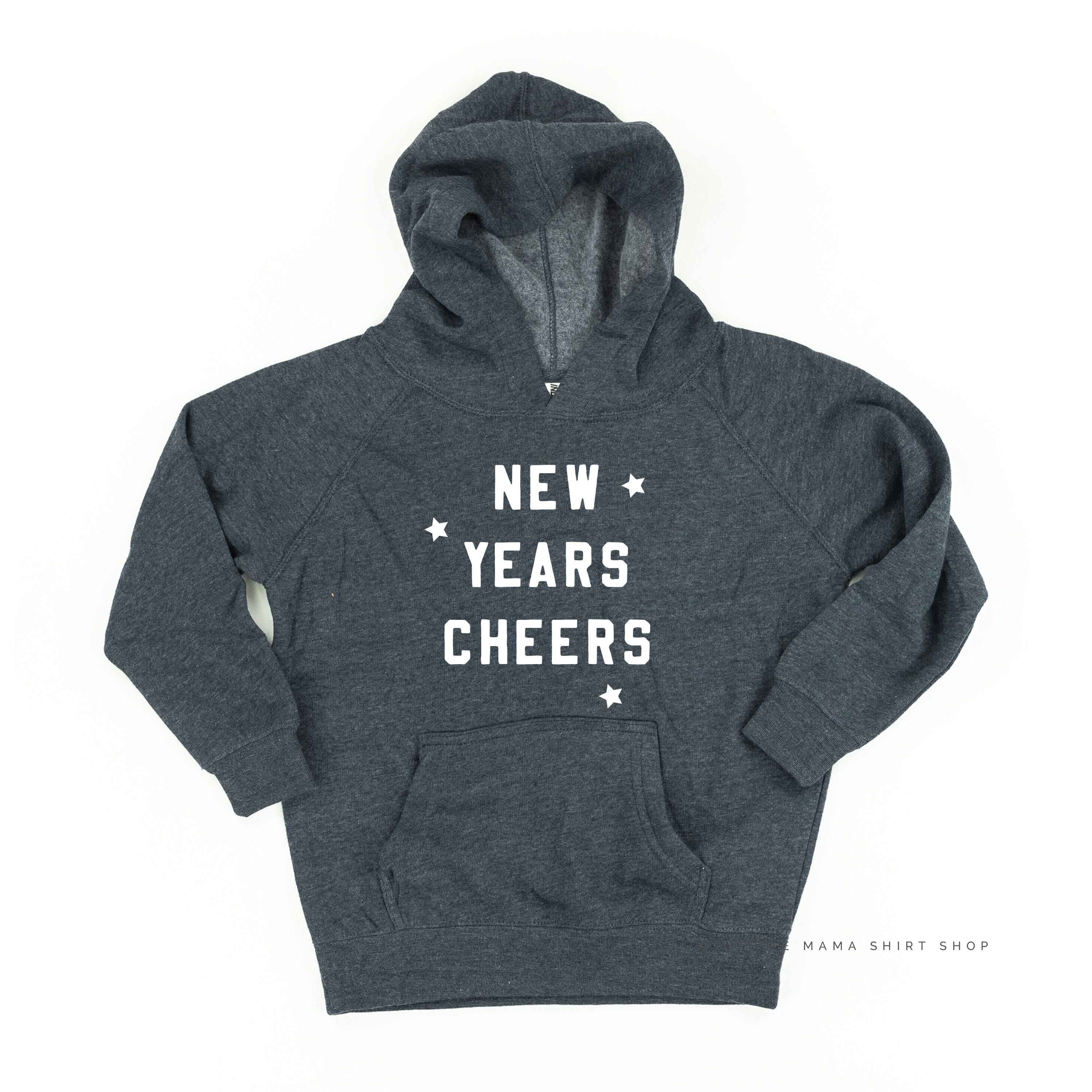 New Years Cheers - Block Font - Child HOODIE Little Mama Shirt Shop LLC