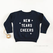 New Years Cheers - Block Font - Child Sweater Little Mama Shirt Shop