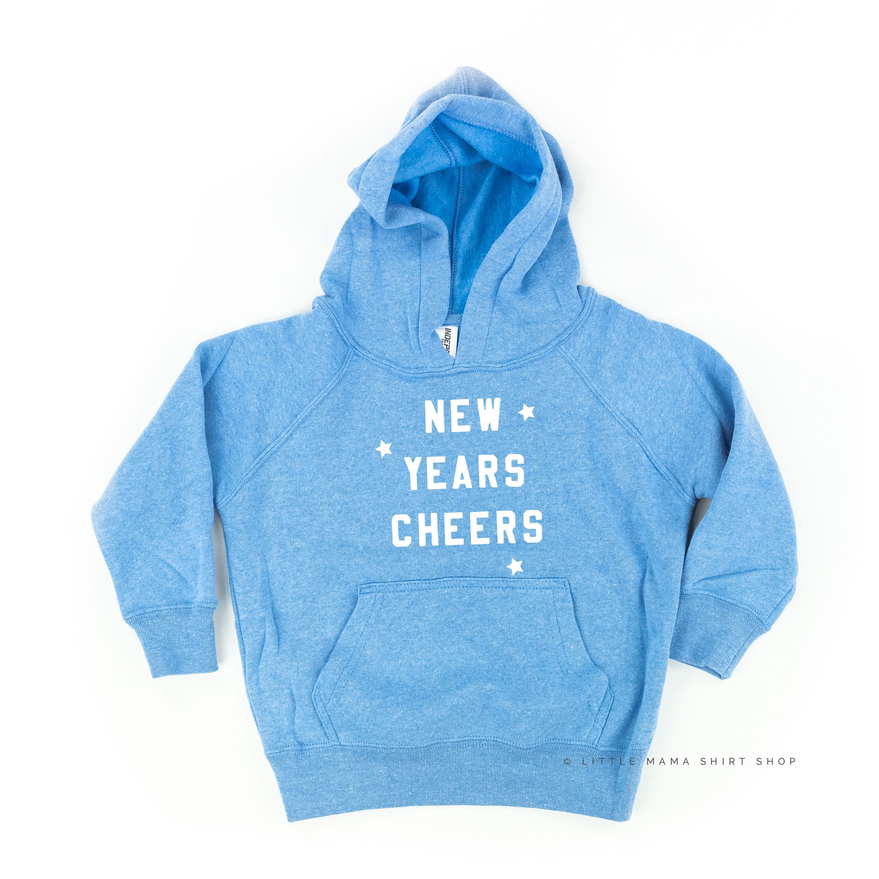 New Years Cheers - Block Font - Child HOODIE Little Mama Shirt Shop LLC