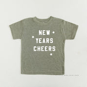 New Years Cheers - Block Font - Child Tee Little Mama Shirt Shop