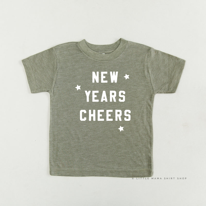 New Years Cheers - Block Font - Child Tee